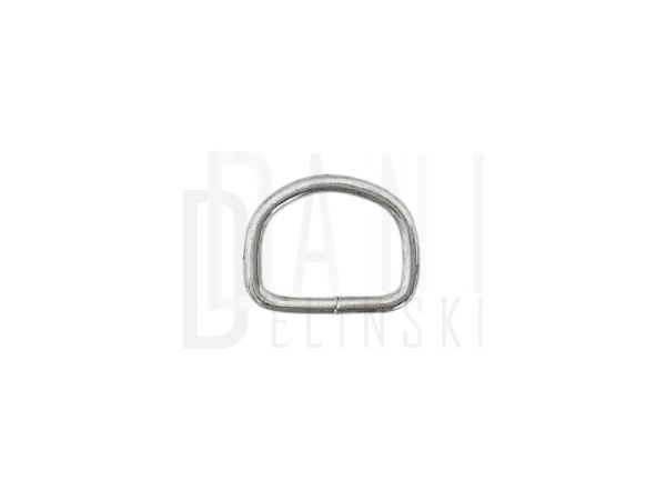 Meia Argola 13mm Base Fina - Níquel 1