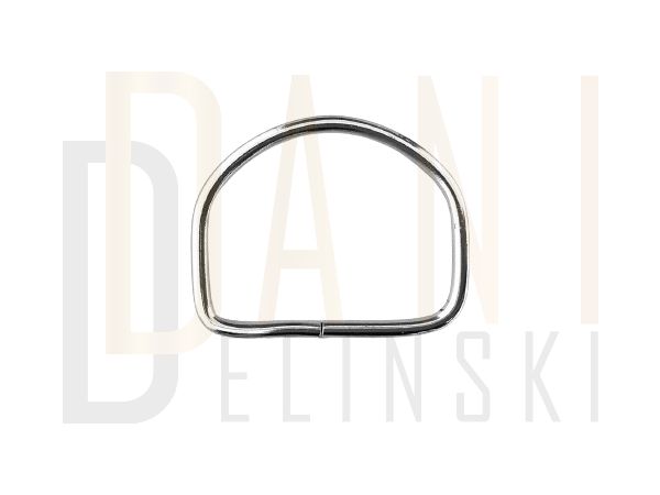 Meia Argola 4cm Base Fina - Niquel 1