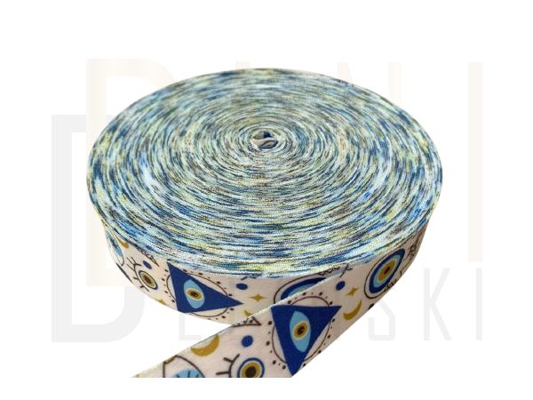 Alça Especial Estampada 3cm - Boho Azul 1