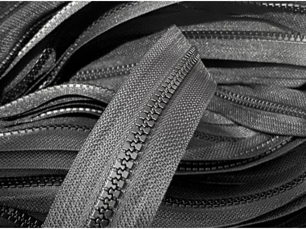 Zíper Tratorado Básico - Preto