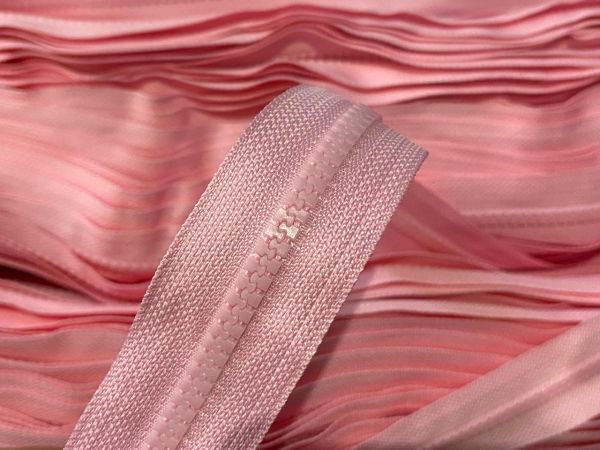 Zíper Tratorado Básico - Rosa Bebê