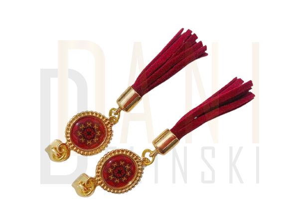 Cursor Mandala Tassel Ouro - Vermelho