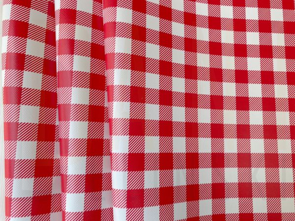 Sintético Estampado Vichy - Cereja 1