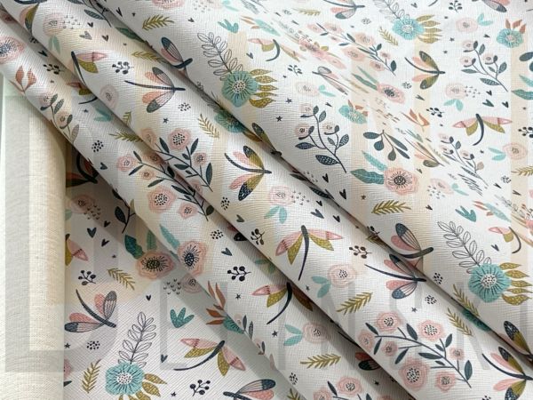 Sintético Estampado Boho Floral 1