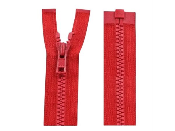 Zíper Destacável tratorado com cursor 25cm - Vermelho