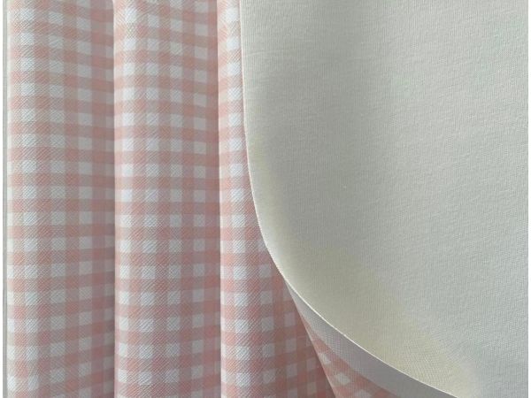 Sintético Estampado Xadrez - Rosa Bebê 1
